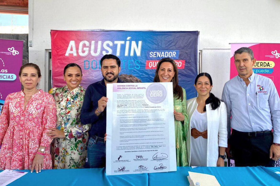 Agustín Dorantes firma agenda contra violencia sexual infantil