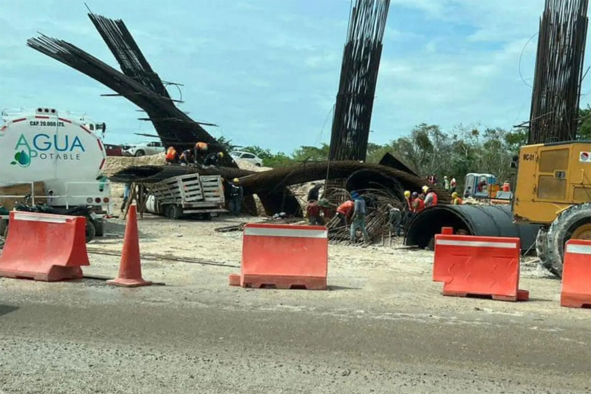 Colapso en obra del Tren Maya