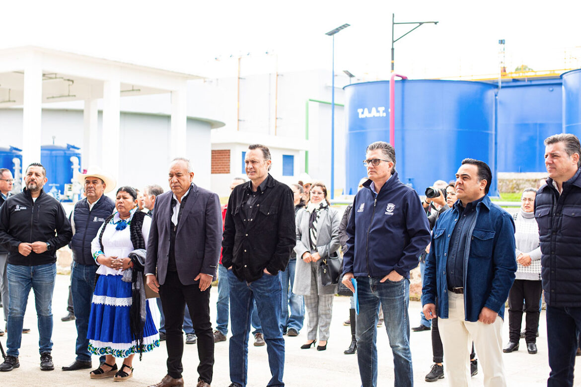 Kuri supervisa planta de tratamiento de aguas en Amealco