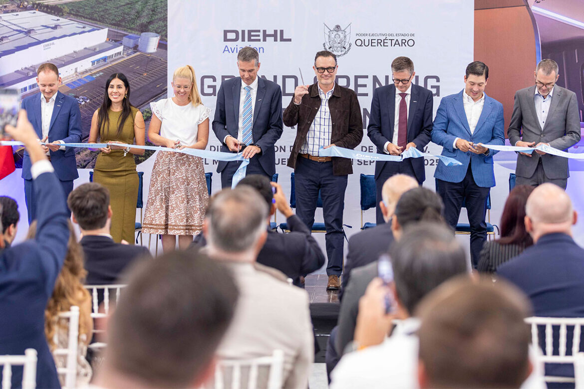 Mauricio Kuri inaugura planta Diehl Aviation en Querétaro