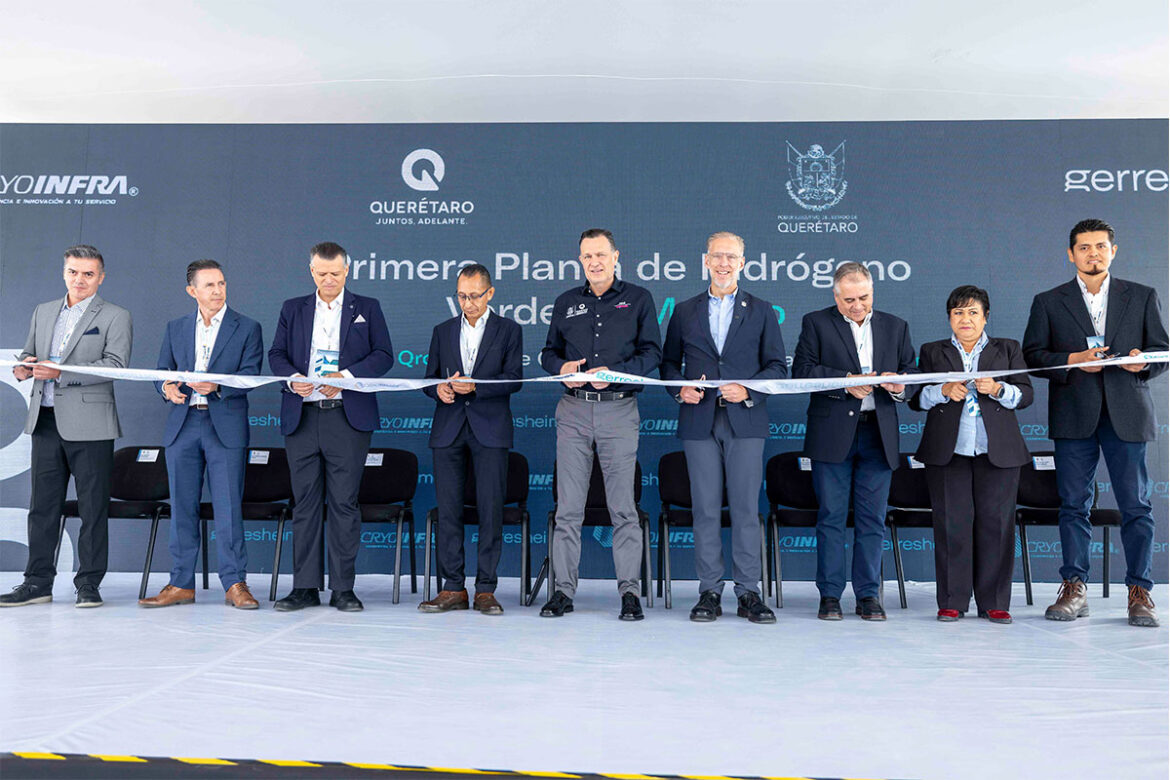 Mauricio Kuri inaugura la primera planta de hidrógeno verde del país