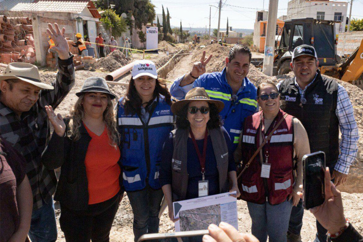 JAPAM supervisa obras de drenaje sanitario