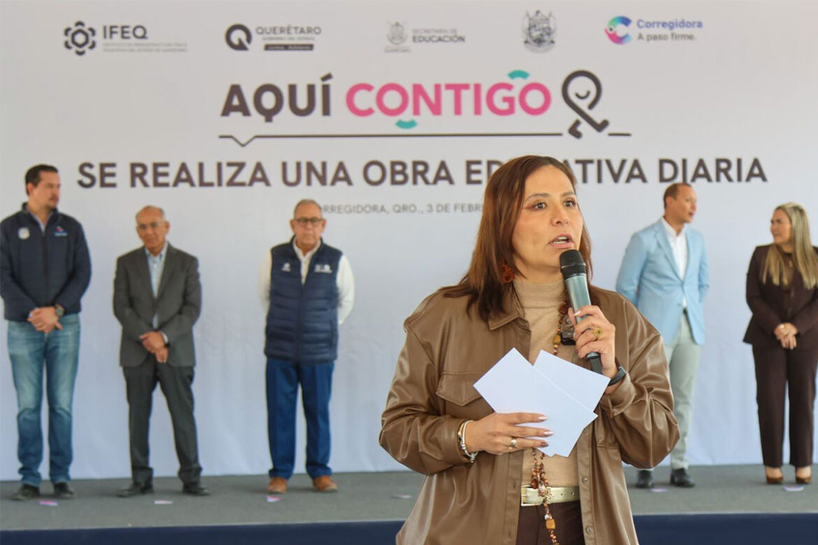 Martha Soto entrega infraestructura en secundaria técnica de Corregidora