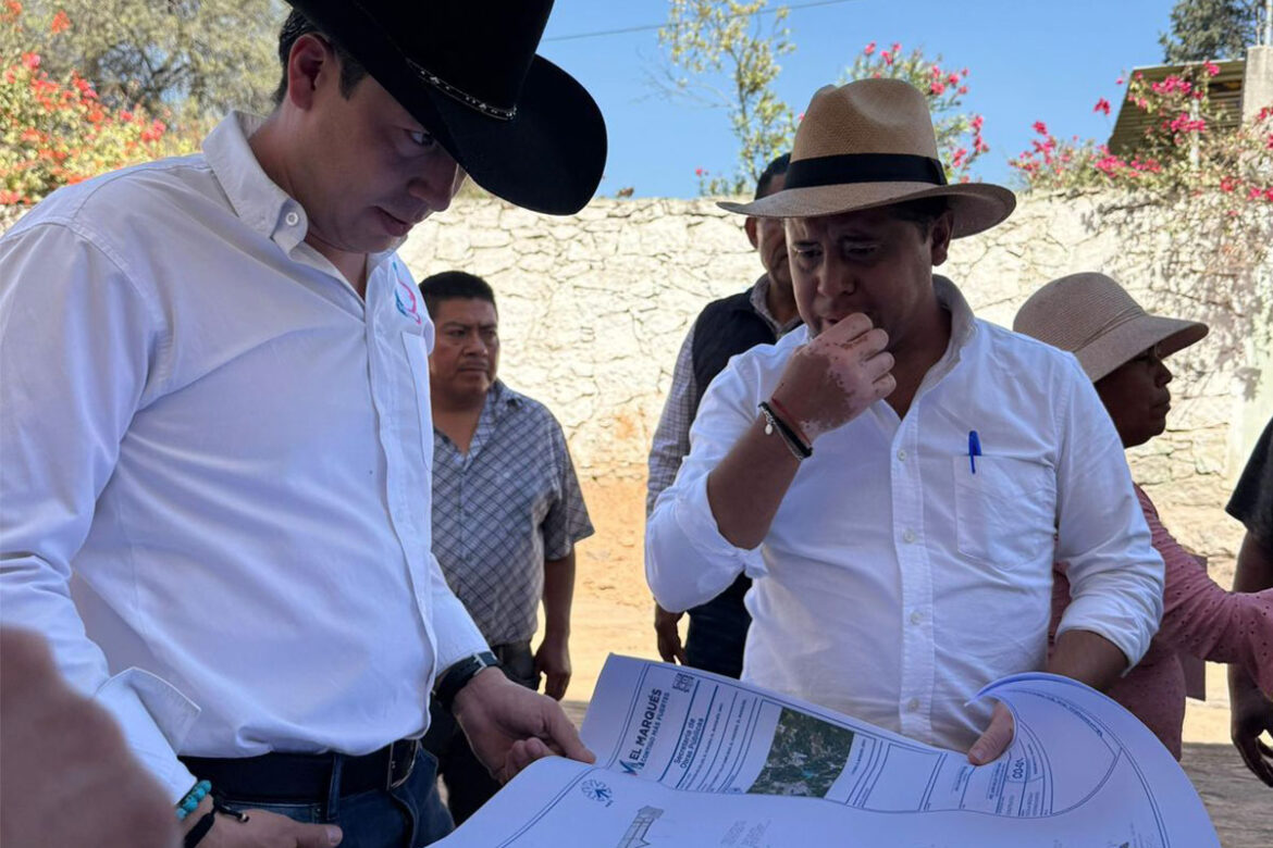 Supervisa Rodrigo Monsalvo obras de urbanización en El Marqués